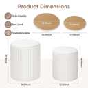 DUMOS Round Ottomans with Storage, Vanity Stool, Foot Stool, Set of 2
