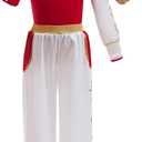 Girls Kids Zombies 4 Nova Costume Cheerleader Halloween Cosplay 5PCS Set With Glasses and Wristband (3-4 Years(110))