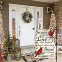 Artscope Winter Cardinal Red Birds Christmas Garden Flag 12x18 Inch Double Sided, Because Someone We Love Seasonal Outdoor Xmas Flag for Yard Farmhouse Holiday Decoration (Beige)