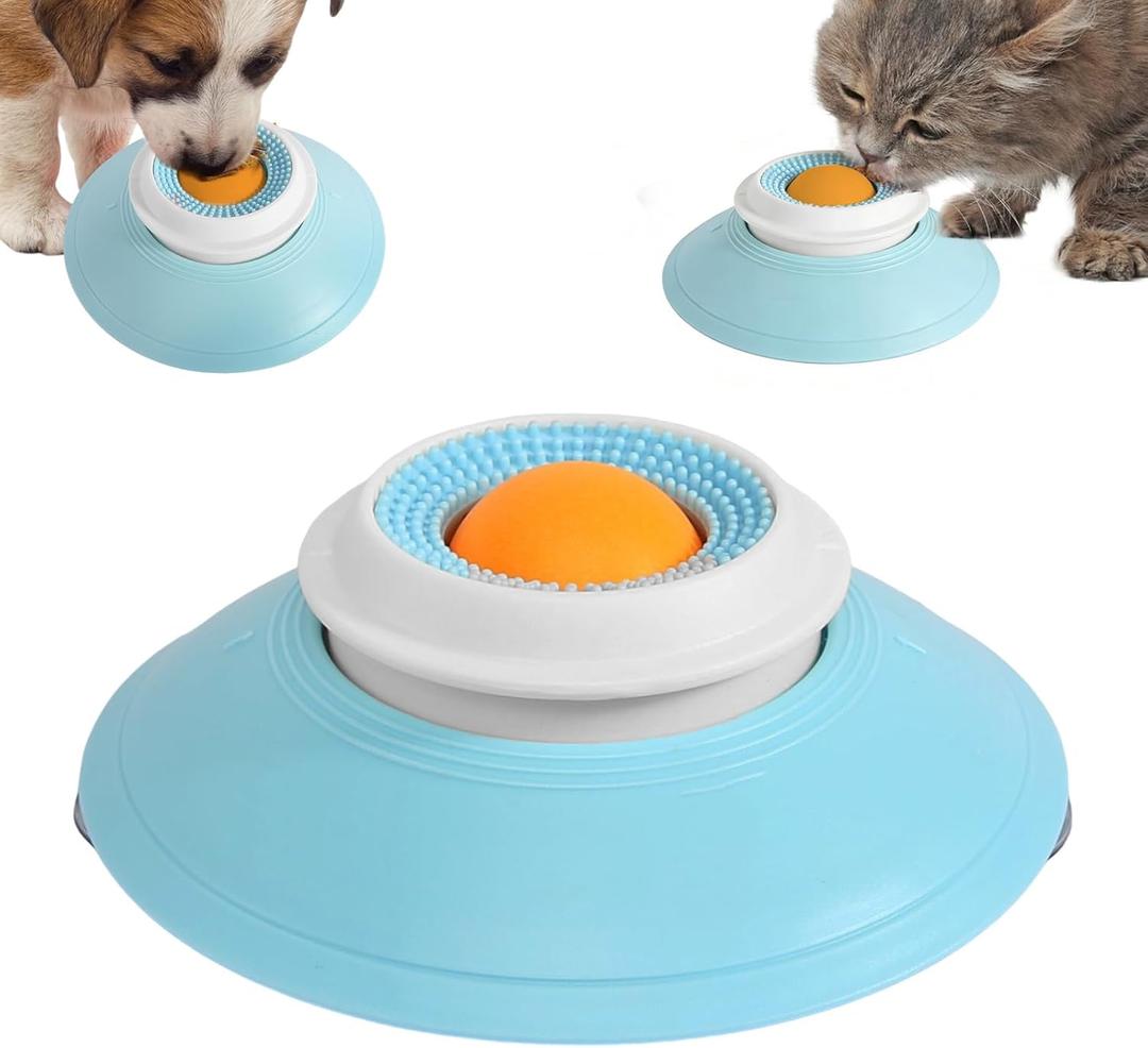 Dog Cat Licks Toys for Liquid Food, 2026 New Dog Lick Bowl Anxieties Relief Slow Feeder Dog Lick Ball Treat Dispenser, Non-Slip Licking Bowl for Dog Calming & Anxieties Relief