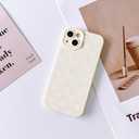 Lovmooful Compatible for iPhone 14 Plus Case Cute Checkerboard Lattice Plaid with Color Design for Girls Women Soft TPU Shockproof Protective Girly for iPhone 14 Plus Case-White