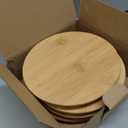 Replacement Wooden Lids for Pyrex, Anchor Hocking Glass Containers 7201-PC*4, Bamboo Lids for Pyrex 4Cup Glass Bowls, Bowl Covers with Leakproof Silicone Gasket 4 Pack