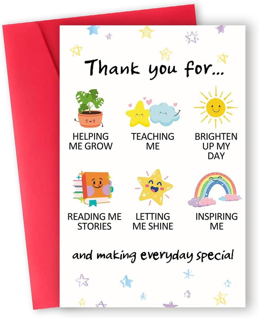 Funny Teacher Appreciation Gifts for Women Men, Cute Thank You Card for Teachers (MM-135)