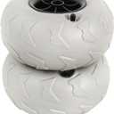 9" Balloon Wheels Beach Cart Tires, 2PCS Replacement Big Beach Sand Tires, Grey Rolling Walker Sand Wagon Beach Cart for Kayak Dolly, Canoe Dolly, Beach Carts, Wagon (88lbs)