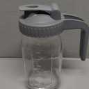 Glass Pitcher with Lid & V-shaped Pour Spout - 1 Quart Breastmilk Pitcher Double Leak Proof, Creamer Container for Sun Tea, Juice, Cold Brew Coffee, Breastmilk Storage Container