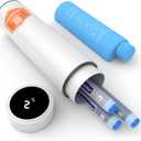 DISONCARE 60H Insulin Cooler Travel case Temp Display Medication Cooler for Medicine Travel TSA Approved Ice Pack Diabetic Medical Cooler Diabetes Bag EpiPen with QR Medical TagWhite
