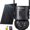 Solar Security Cameras Wireless Outdoor, 4G LTE Cellular, 2K Color Night Vision, 360View with 3 PIR Sensors,3X Wider Motion Detection Range, 10000mah Battery, 2-Way Audio, No WiFi Needed