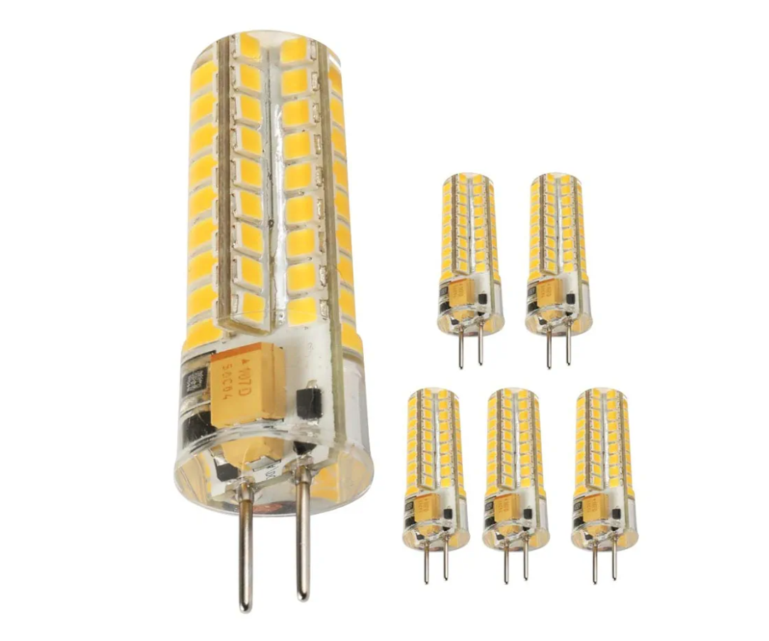 GY6.35 LED, led Halogen Replacement 5W Bi-pin Base 12V AC/DC 2700K Warm White,led Landscape Light Bulbs 50W Replacement 5Pack