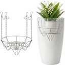 Planter Inserts for Large Pots Indoor Outdoor,Stainless Steel Plant Risers for Inside Pots, Height Adjustable Plant Riser & Pot Risers for Large Round/Square/Tapered & Tall Planter(12-15'' Openning)