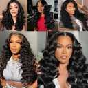 22 24 26 Inch Natural Black Loose Wave Bundles #1B Loose Wave Bundles Human Hair Unprocessed Bundle Human Hair 3 Bundle Total 150g