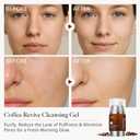 depology Coffee Exfoliating Face Wash for Oily Skin  Helps Reduce Puffiness & Remove Dead Skin  For Men & Women  Revive Cleansing Gel with Coffee Seed Powder & Caffeine , 120ml