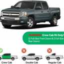 in-Channel Rain Guards for 2007-2013 Chevy Silverado 1500/ GMC Sierra 1500/ Avalanche Crew Cab, Window Visor Shields Vent Deflector Shade Wind Dark Smoke for 07-14 Silverado/Sierra 2500 3500HD