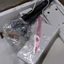 GarveeHome Vanity Desk with Mirror and Lights, Makeup Vanity Set with Cushioned Stool, Power Outlet, Makeup, 6 Storage Shelves, 2 Large Drawers and 3 Color Adjustable Brightness, White