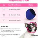 KOESON Dog Calming Hoodie - No Shake Ear Wraps for Dogs, Anxiety Relief & Noise Protection, Water Resistant Pet Ear Cover Muffs for Thunderstorms, Swimming, Firework, Grooming, Bathing (Royal Blue, M)