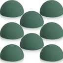 Shihanee 8 Pcs Half Ball Floral Dry Foam Green Round Foam Block Dry Balls Large Flower Craft for Artificial Plant Bouquet Arrangement DIY Craft (4.72 x 2.36 Inches)