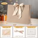 PASEOTA 12.6" Gift Bags Bulk, 10 Pcs Gift Bags with 20 Tissue Paper 10 Greeting Cards, Luxury Bag with Handles for Wedding Birthday Mother's Day (Champagne)