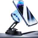 3 x Vacuum Suction Magnetic Phone Holder for Car, Adjustable Car Phone Holder Foldable for Magsafe Cell Phone Holder Stand Suction Phone Mount for iPhone 17/16/15/14/13/12/Gym/Shower/Car/Mirror