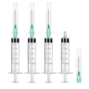 3ml Syringe with Needle,25G 1 Inch Needle,100 Pack individually packaged , 5ml Syringe with Needle,21G 1.5 Inch Needle,25 Pack individually packaged