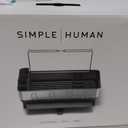 simplehuman Large Capacity Dish Drying Rack with Stainless Steel Frame, 360 Easy Drain Swivel Spout, Utensil & Wine Glass Holder, Anti-Residue Coating, Moisture Control Surface, Grey, Full-size