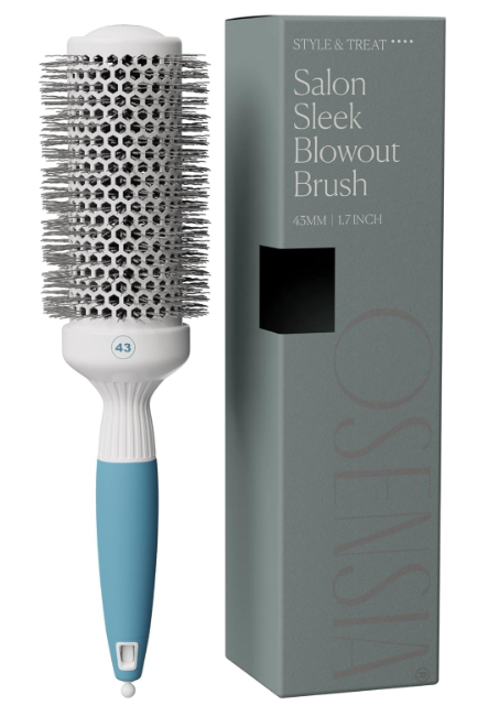 Medium Round Brushing Brush  Ceramic Hair Brush for a Smooth Salon Style Look  Professional Brushing Brush Ideal for All Hair Types  43 mm