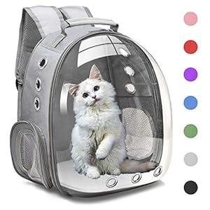 Henkelion Travel Backpack Bubble Carrying Bag for Small Medium Dogs Cats, Space Capsule Pet Carrier Dog for Hiking, Airline Approved  12.2"L x 11.4"W x 16.5"H