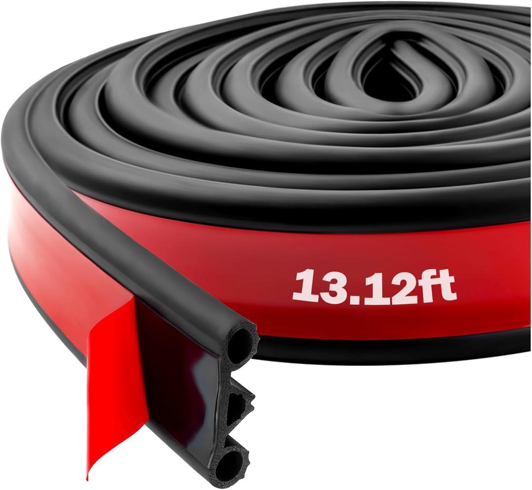 13.12Ft Tonneau Cover Seal for Sealing Truck Bed,Upgraded Triple Hole Tailgate Seal Rubber Weather Stripping for Pickups Campers Trucks,Universal Truck Camper Shell Seal Car Accessories