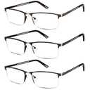 Lcbestbro Reading Glasses for Men, 0.5 Blue Light Blocking Reading Glasses Metal Readers