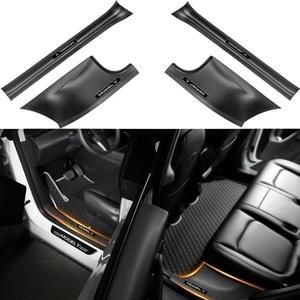 BMZX for Tesla Model Y Door Sill Protector 5 Seater (Not fit 7 Seater) Carbon Fiber Door Sill Scuff Plate Edge Guard (Set of 4) 2021 2022 2023 2024 for Model Y Accessories