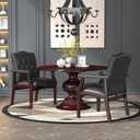 Boss Office Products Traditional Caressoft Vinyl Guest Chair with Mahogany Finish Wood Base, Black, Standard