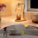 Candle Warmer Lamp with Timer Dimmable, Adjustable Wavy Amber Lamp Candle Warmer for Scented Candles, Housewarming Gift for Spring Home Decor, Women Mom Birthday Gifts with Charming Box & 2 Bulbs