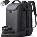 50L Carry on Travel Backpack, Expandable Airline Approved Backpacks with 3 Packing Cubes Fit 17.3 inch Laptop Suitcase backpack for Men Women(Black)