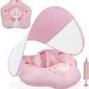 Baby Float with Canopy,Infant Pool Float with Safety Seat,Baby Swimming Float & Swim Float & Water Float UPF50+ UV Protection for Toddler from 3 to 36 Months.(S:3-12 Month/L:6-36 Month)