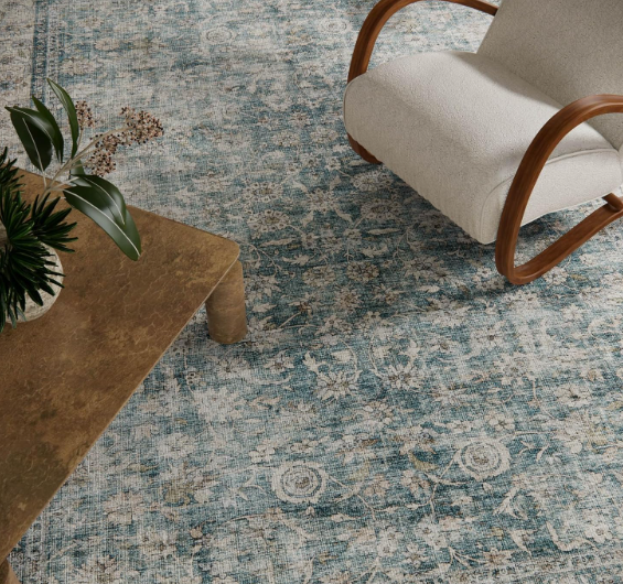 Washable Living Room Area Rug: 8x10 Rugs for Bedroom Vintage Stain Resistant Non Slip Low Pile Lightweight Boho Carpet for Kitchen Dining Room Farmhouse Kids Room Nursery