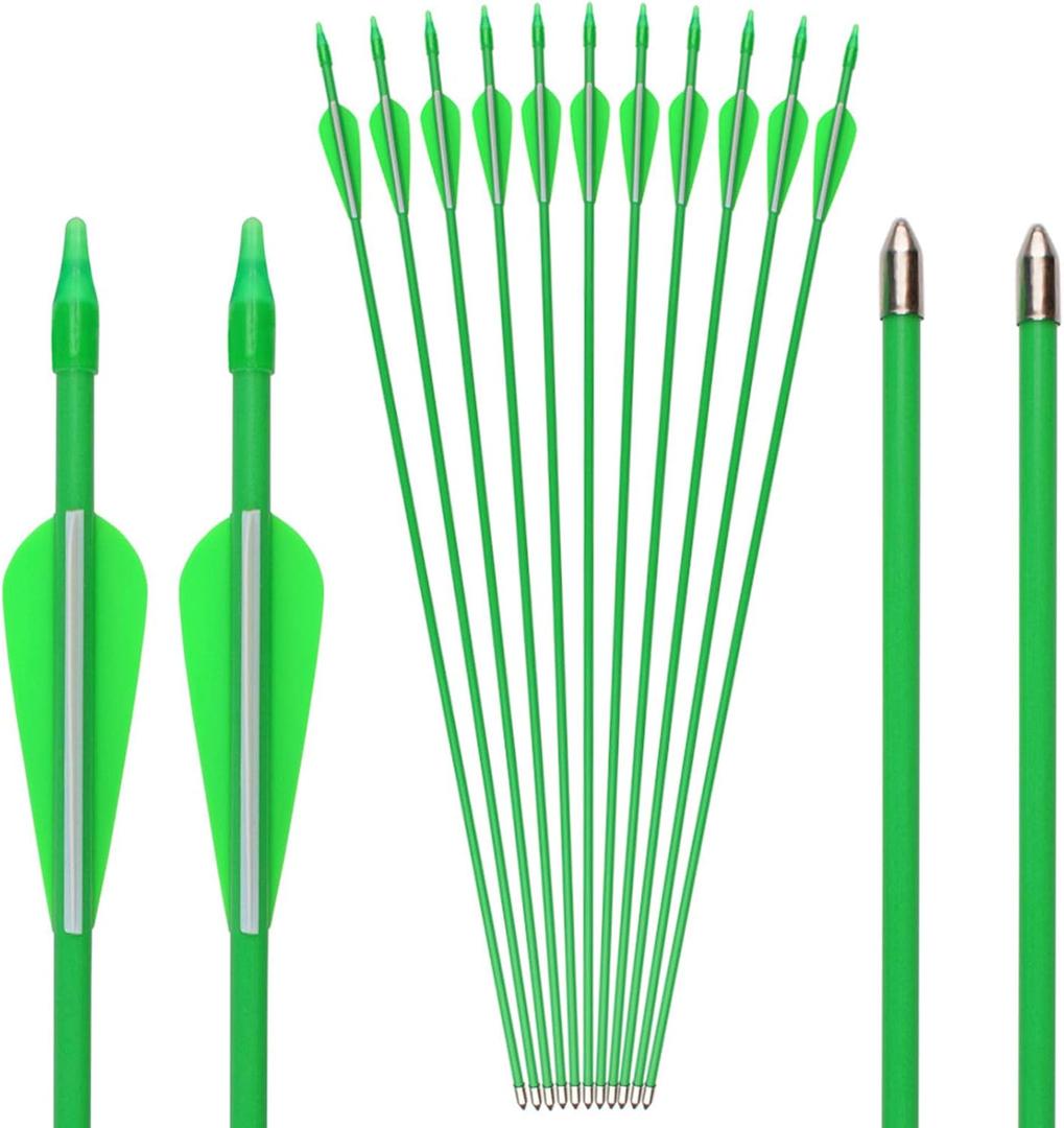 GPP 28-inches Fiberglass Archery Target Arrows - Practice Arrow or Youth Arrow for Recurve Bow