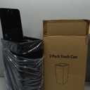 ITCPRL Bathroom Trash Can with Lid, 2 Pack 4 Gallons/15 Liters Garbage Can with Pop-Up Lid, Small Plastic Trash Can, Slim Trash Bin Waste Basket for Bathroom, Bedroom, Office, Living Room(Black)
