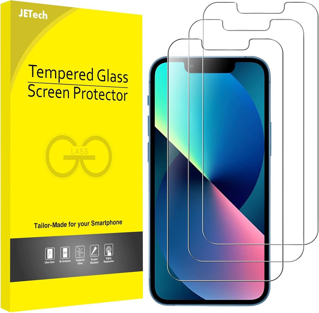 JETech Screen Protector Compatible with iPhone 13 mini 5.4-Inch, Tempered Glass Film, 3-Pack