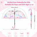 Kids Clear Bubble Umbrella Transparent Rain Umbrella for Child Rounded Bead
Rounded bead tips for child safety Clear PVC dome offers clear view Sturdy windproof frame Lightweight, ideal for ages 3-8