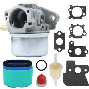 790120 Carburetor for B&S 694202 693909 692648 499617 AM134697 Carb Replace for John Deere SP6213 21-inch Walk Behind Lawn Mower Tune Up Kit (with air filter)