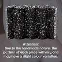 Zig Zag Terrazzo Stone Soap Dish for Bathroom Sink - Concrete Soap Saver for Bar Soap Holder for Shower - Sponge Holder - Self Draining Soap Dish Holder - Kitchen Soap Tray (Black)