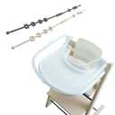 LUNELL Clear Tray Cover Compatible with Stokke Tripp Trapp Tray, 2 Straps