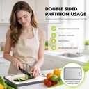 Sumzzz Titanium Cutting Board for Kitchen, Cutting Board Double Sided Food Grade, Pure Titanium/PP, Easy to Clean Large Size 1610