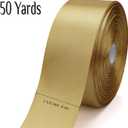 4 x 1-1/2 inch Champagne Gold Ribbon for Gift Wrapping 50 Yards Perfect Wedding Party Wreath Sewing DIY Hair Accessories Decoration Floral Hair Balloons Other Projects