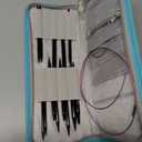 Aeelike Interchangeable Knitting Needles Set, 9 Pairs Circular Knitting Needles Aluminum (Size 3.0mm-8.0mm) with 4 Cables Accessories and Cute Storage Case for Socks Blankets Cushions, Ideal Gift (Black)