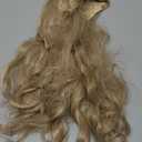 Angelaicos Womens Hippie Wigs Long Blonde Wig Fluffy Wavy Party Cosplay Wig