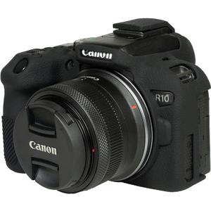 Easy Hood Camera Case for Canon EOS R10 Mirrorless Camera, Anti-Scratch Soft Silicone Rubber Case Protective Body Housing Protector Skin Cover-Black