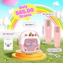 Mini Karaoke Machine for Kids Girls: Unicorn Portable Bluetooth Speakers With 2 Wireless Mic Christmas Birthday Gifts for 5 6 7 8 9 10 11 Years Teen Toys for Girls age 4-6 7 8 9 Stocking Stuffers Pink