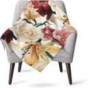 Rose Watercolor Flowers Baby Blanket Ultra Soft Throw Blanket All Season Warm Light Weight Cozy Plush Blankets for Home Bedroom Sofa Chair Travel, 40"X30"
