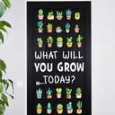 Honoson 50 Pcs Plant Theme Classroom Door Decor Bulletin Board Set What Will You Grow Today Door Decor Boho Back to School Cutout for Educational Activities