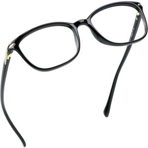 LifeArt Blue Light Blocking Glasses, Anti Eyestrain, Computer Reading Glasses,TV Glasses for Men and Women (02_nola_black)