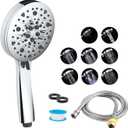 RV Shower Head with Hose, 8 Spray Shower Head with Handheld, 59-inch Shower Hose, High Pressure Camping Showerhead Replacement for RV